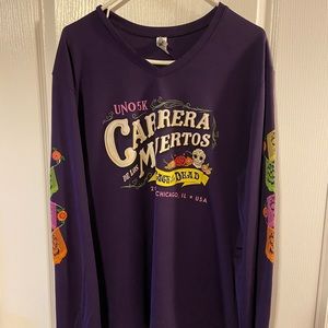 Chicago Illinois “race of the dead” marathon athletic long sleeve t-shirt